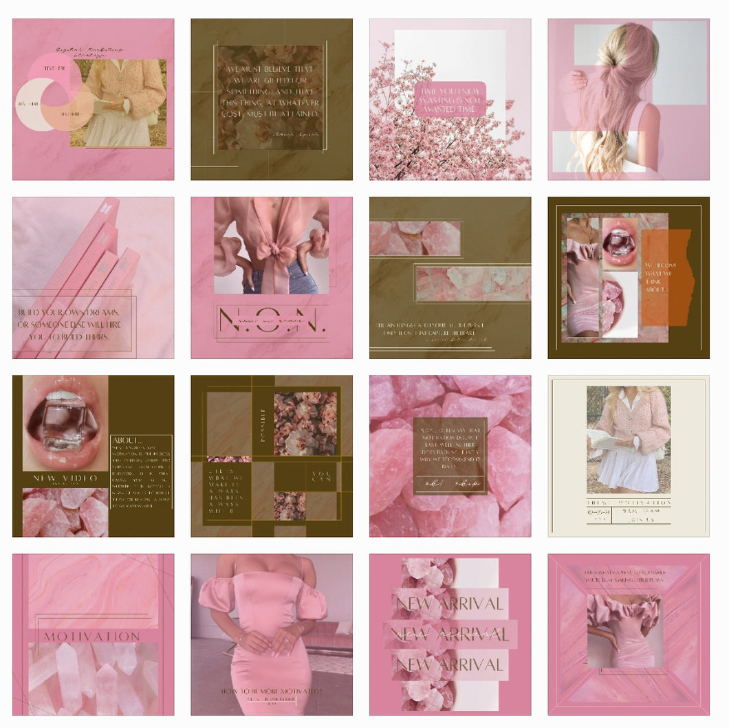 Retro Pink Canva Templates