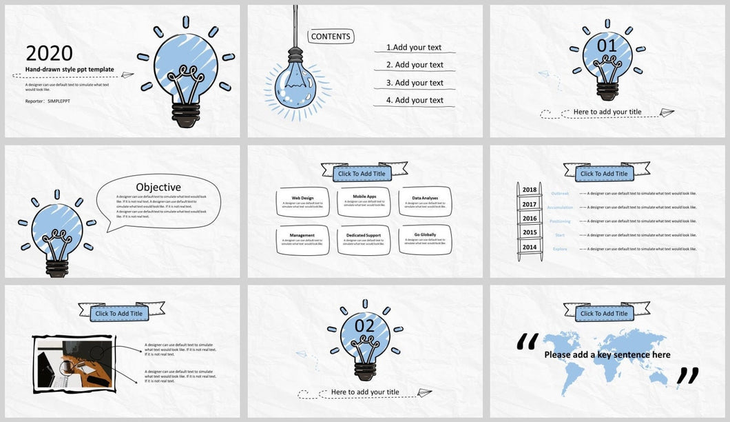 Hand Draw Report PowerPoint Template