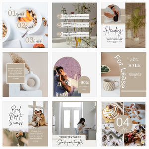Brown Lifestyle Canva Templates