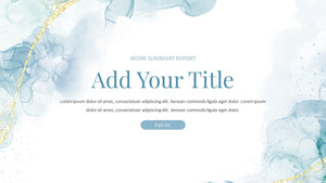 Blue Watercolor PowerPoint Template